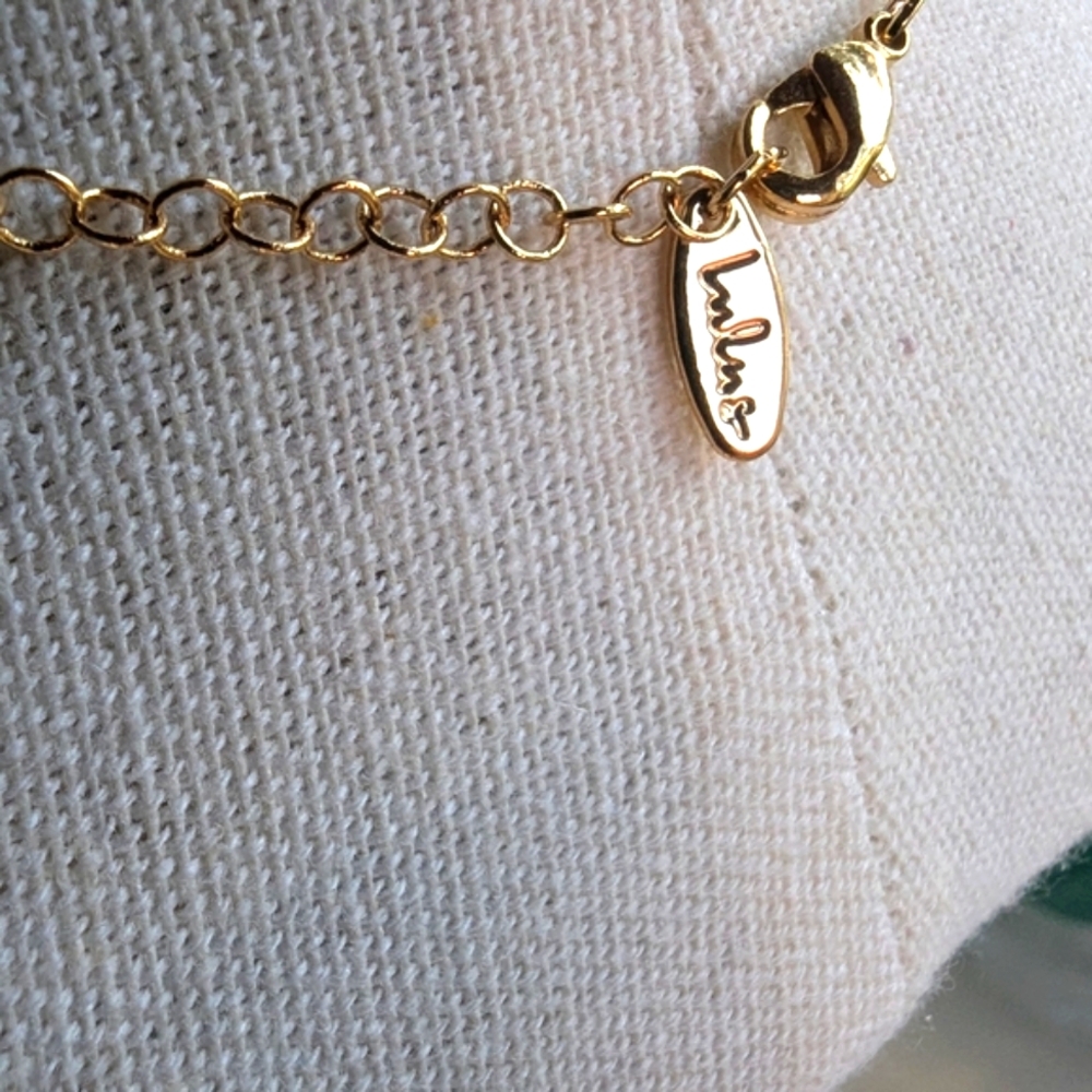 Lulu's Gold Tone Double Strand Necklace 16-18" - Picture 5 of 7